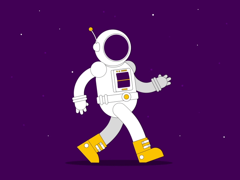 Moon Walk animation astronaut design illustration moon space age spaceman universe walkcycle