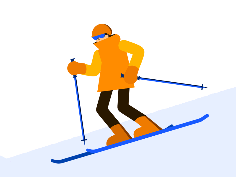 Groomer Day animation character animation character art character design illustrator motion graphics mountains ski skier snow