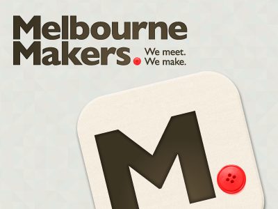 Melbourne Makers Logo and icon button icon logo melbourne red