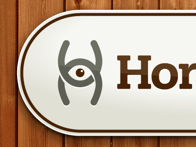 Horseview Logo brown eye horseshoe icon logo wood
