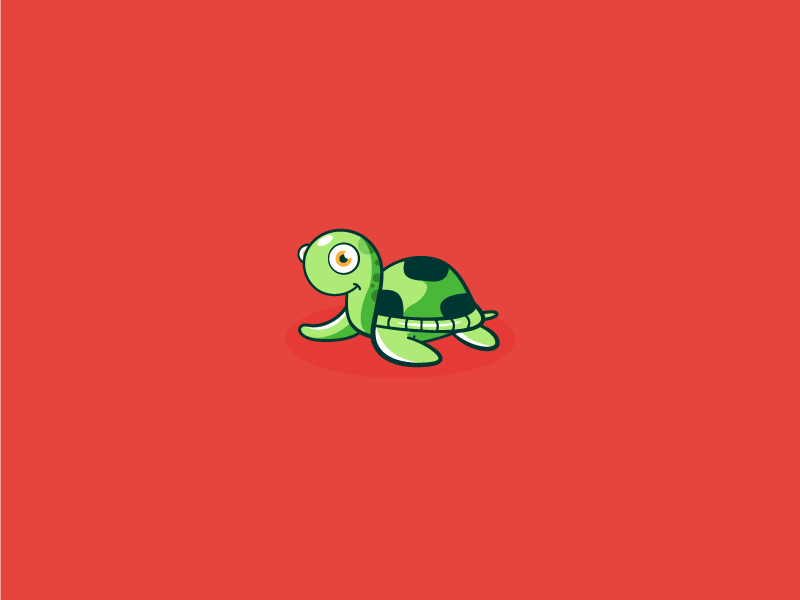 Cute Turtle by Milos Subotic on Dribbble