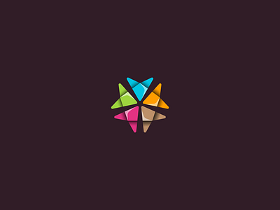 Abstract 'Penta' logo abstract colorful creative origami penta triangle unique