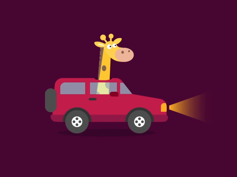 They see me rollin' animal car cartoon funny giraffe race
