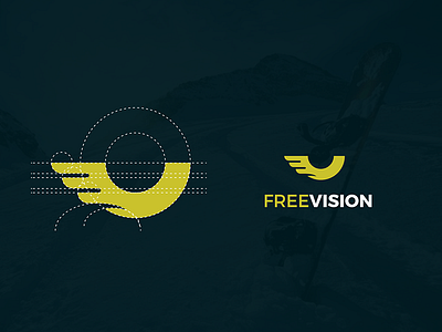 Logo proposal for "FreeVision" brand branding design eye logo logodesign sports vision wings