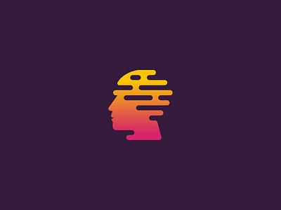 Mindset abstract agency bold logo brain brain logo face gradient head lines logo logo design man mind mindset person simple thinking thoughs unique vector