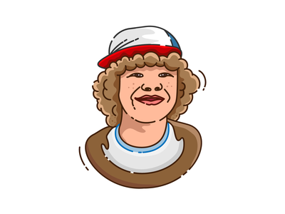 Dustin adobe illustrator dustin fanart flat design flat illustrator illustration netflix outline design portrait series smile stranger stranger things strangerthings vector vector art vector artwork