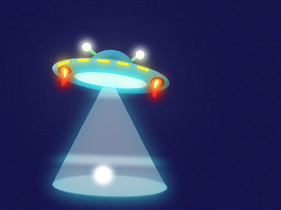 UFO after effect aliens animation animation 2d animation design beam blue cartoon dot fake 3d flying flying saucer illustration light lights motion motion design motion graphic movement ufo