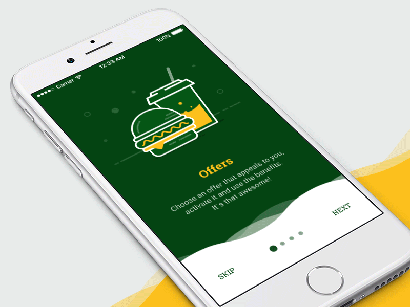 McDonald`s Onboarding animation app food illustration interaction ios mcdonalds mobile onboarding tutorial