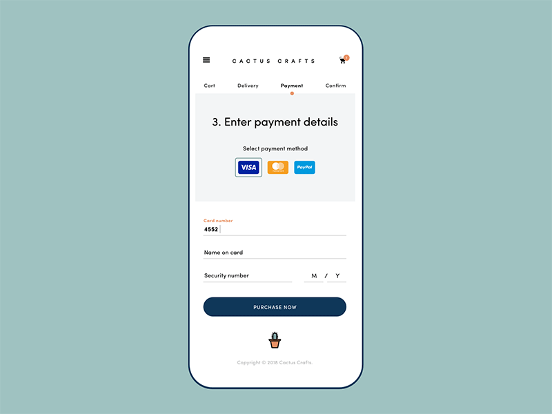 Credit Card Checkout – Daily UI #002