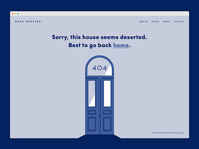 404 page – Daily UI #008 dailyui door house ui ux