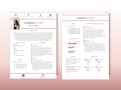 Curriculum vitae / Professional resume template canva professional resume template