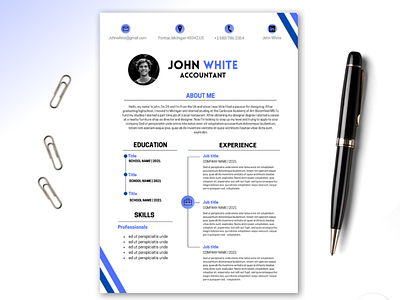 Curriculum vitae template curriculum curriculum design curriculum template cv template graphic design professional resume template