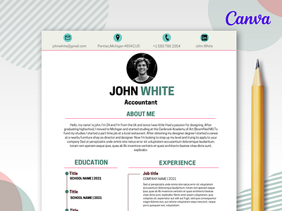 Curriculum vitae / Professional resume template