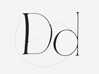 Typeface Letter D