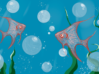 Fish 2dillustration animals illustration photoshop