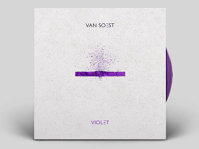 Van Soest – Violet (Single cover) album cover artwork geometry graphic design iching illustration minimal print sleeve texture vinyl cover yingyang