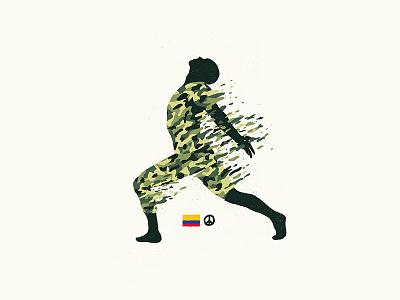 Dancing Soldier camouflage colombia dancing illustration pattern paz peace soldier war
