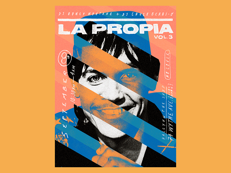 La Propia VOL.3 animated poster dynamic gif gig poster iggy pop jose berry poster