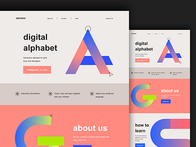 alphabet - Landig Page