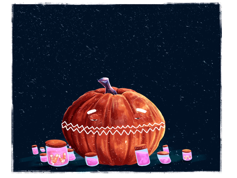Halloween 2d halloween illustration motiongraphics sleep