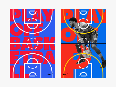 Playoff Basketball basketball design dribbble minimalism nba nba basketball nike nike basketball paul george playoff p poster typography