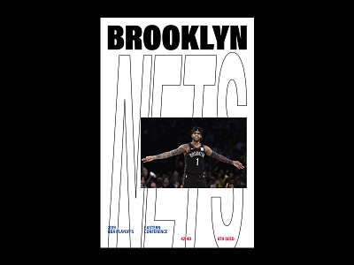 Brooklyn Nets Playoff 🏀 basket basketball brooklyn design dribbble minimal nba nets playoffs typography