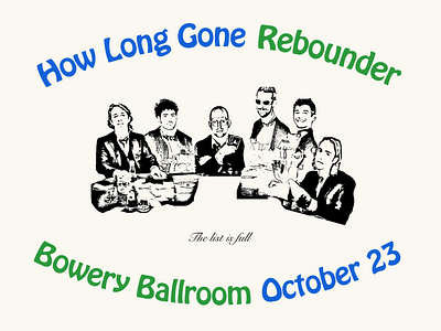 HLG /Rebounder Poster bicoastal bowery ballroom concert drawing elite illustration indie live new york podcast poster sketch