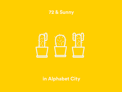 72 & Sunny 72 sunny abc cactus city flat design spotify indie new york nyc playlist yellow