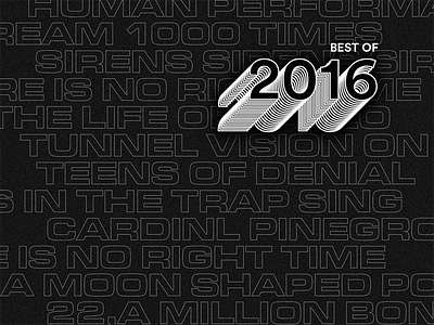 Best Of 2016 2016 music best albums dark music playlist spotify typography