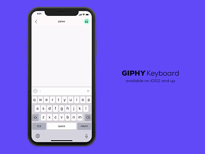 GIF Keyboard animation browse copy gifs gradient grid ios keryboard search stickers texting toggle