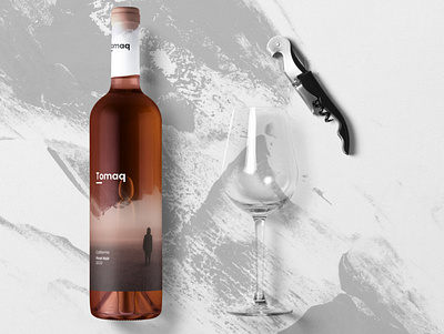 Tomaq Wine design graphic design labeldesign vineyard wine bottle wine label