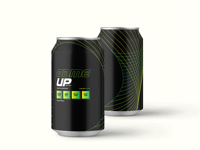 Energy Drink Concept Design abstract beer branding can design drink energy illustration lime green package design vector