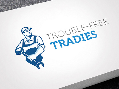 Trouble Free Tradies Logo2 awesome best logo branding mordern most recent new trend trade man logo