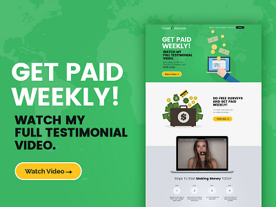 Thumb Payouts clean graphic landing page marketing money mordern online ui ux design web design