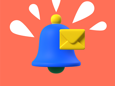 Ring my bell ! 3d graphic design kid toy ui