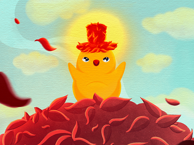 Fire hat for Magic October challenge bright chick childrens book cute design illustration photoshop