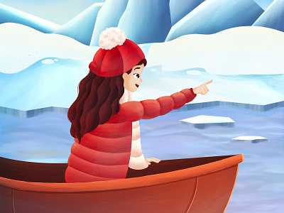 Find something book bright character childrens book cute design find girl illustration kidlit kids look for love ocean penguin photoshop snow wife winter