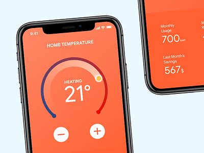 Home Buddy iphone mobile temperature ui user interface ux