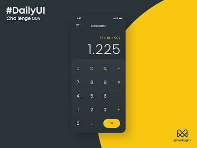 Daily UI 004 - Calculator