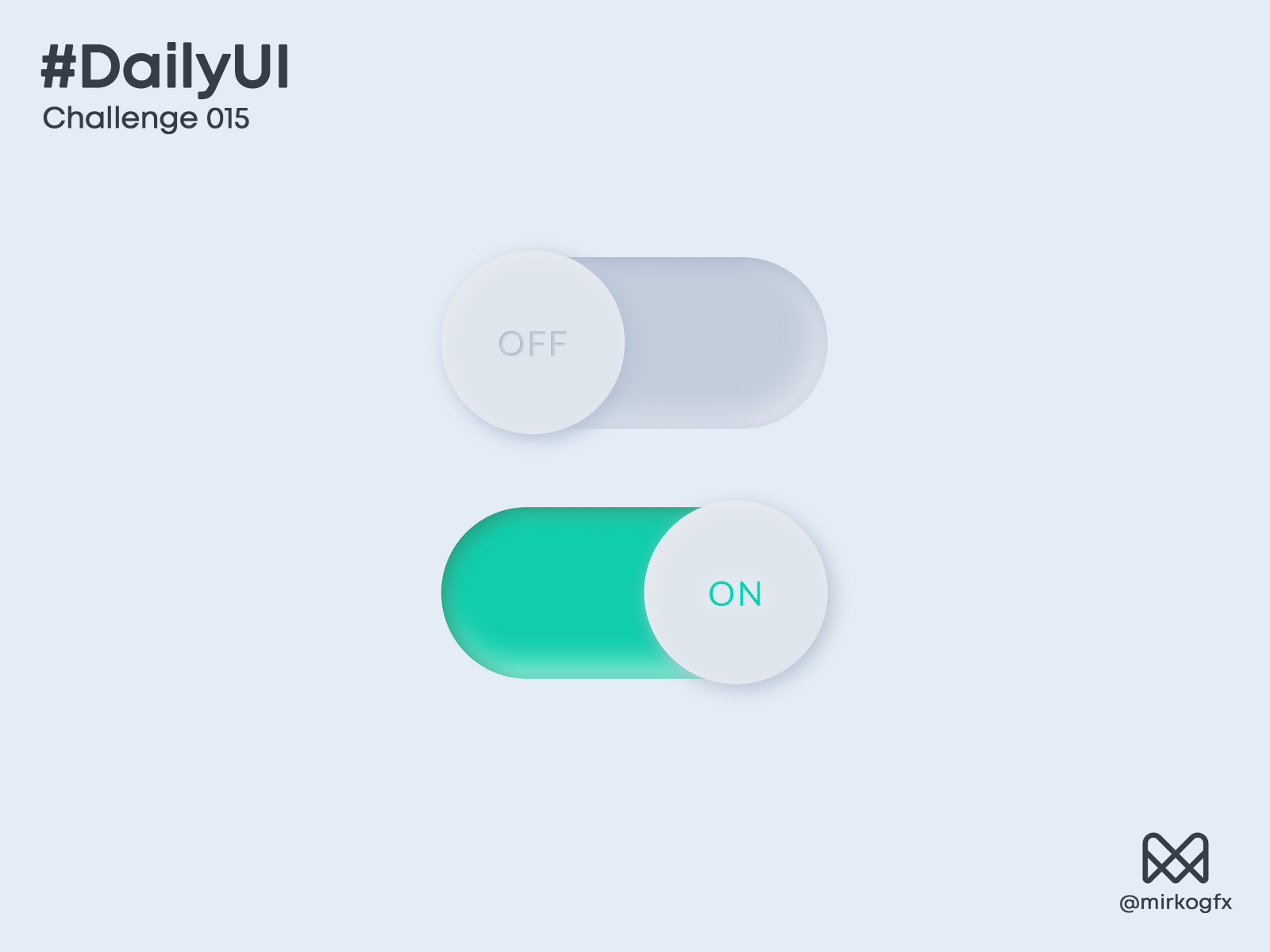 Daily UI 015 - On/Off Switch by Mirko on Dribbble