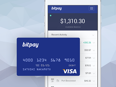 BitPay Debit Card bitcoin bitpay card debit money spend visa wallet