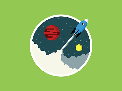 Lift Off design icon illustration logo marketing rocket space