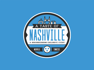 A Taste of Nashville Logo badge branding design identity illustration logo nashville vector
