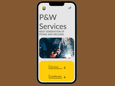 P&W Services mobile website