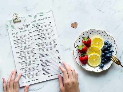 Garden Themed Menu Design branding graphic design