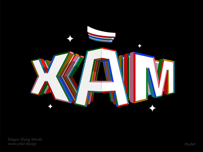 Xàm graphic design illustration isometric isotype saigon typography vietnam