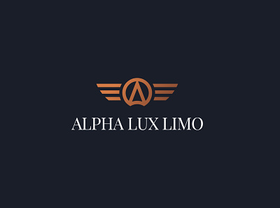 Alpha Lux Limo alpha lux limo chauffeur driver limo service logo design motorista taxi uber