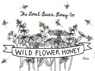 label for wild flower honey