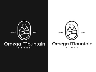 Omega Mountain branding design graphic design icon illustration logo vector