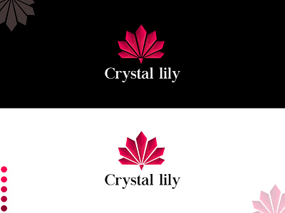 Crystal lily branding cosmetics creative crystal design fasion graphic design icon illustration logo modern simple typography vector